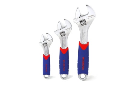 Набор разводных ключей c двухкомпонентной рукояткой WORKPRO 3 штуки W003201