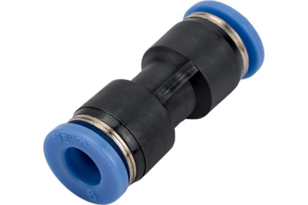 Фитинг цанговый прямой соединительный для трубок диаметром 6 мм SHPI PUC 06