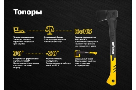 Универсальный топор 440 г Inforce 06-12-18