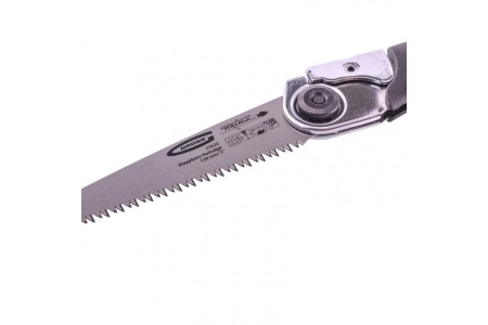 Пила по дереву GROSS PIRANHA складная, для кэмп.и сада,130 мм, 8-9 TPI, кал.зуб, 3D, обрезин.рук, кобура 23620