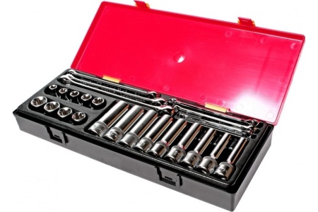 Набор инструментов TORX ключи E6-E24, головки E10-E24 в кейсе 24шт JTC-K4241