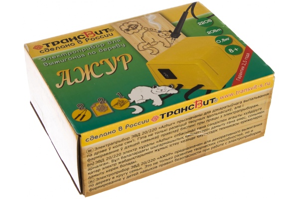 Электроприбор для выжигания по дереву ТРАНСВИТ ЭВД 20/220 Ажур 974