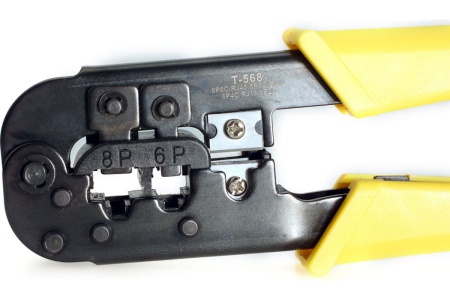 Универсальный обжимной инструмент для витой пары и телефонной линии Cablexpert 8p8c,6p6c,6p4c,6p2c T-568