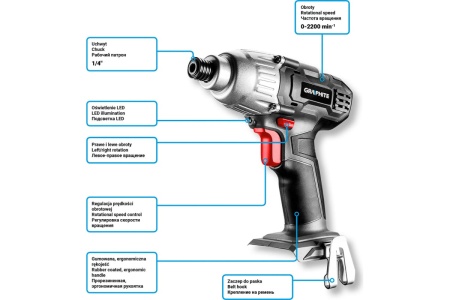 Винтоверт GRAPHITE Energy+ 58g012