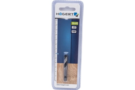Сверло по дереву (8x60 мм; 6-гранный хв-к; HSS) HOEGERT TECHNIK HT6D348