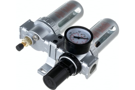 Блок подготовки воздуха AFRL802 1/2" влагоотделитель с лубрикатором и регулятором давления Pegas pneumatic 4706