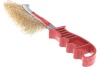 Латунная щетка по металлу с пластиковой ручкой Кедр 203323