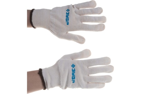 Хлопчатобумажные перчатки ЗУБР Эксперт 12 класс защиты от скольжения, размер L-XL 11451-XL