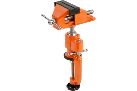 Тиски СПЕЦ настольные поворотные моделирования,ТНМ-75А алюминиевые губки 75мм, 3335