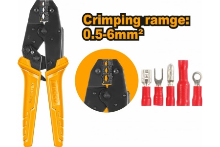 Трещоточные клещи для обжима INGCO 225 мм HRCPJ0506