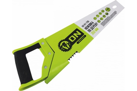Ножовка по дереву ON 2-х сторонняя заточка, закаленный зуб 8 мм, 350 мм 03-01-735
