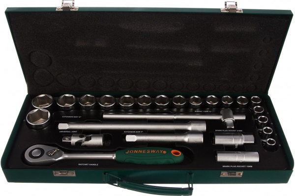 Набор торцевых головок 25 предметов 1/2" DR (10-32 мм) Jonnesway S04H4125S