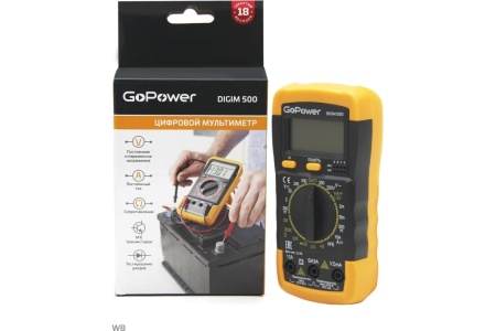 Мультиметр GoPower DigiM 500, 1/60 00-00015325