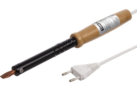 Паяльник TDM ПД-100, ЭПСН, мощность 100 Вт, 230 В, деревянная ручка, плоское жало, Гранит SQ1025-0405