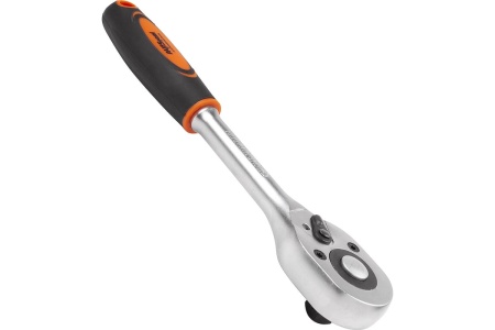 Трещотка 1/2 дюйма 45 зуба 255мм с двухкомпонентной ручкой AV Steel  AV-528611