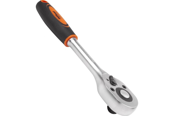 Трещотка 1/2 дюйма 45 зуба 255мм с двухкомпонентной ручкой AV Steel  AV-528611