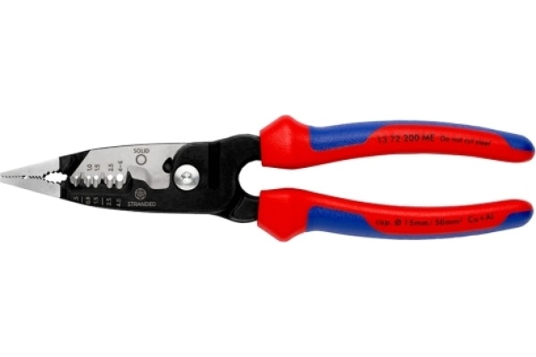 Инструмент для зачистки гармонизированных европейских кабелей KNIPEX из закаленной стали, фосфатированный, 2-комп ручки KN-1372200ME