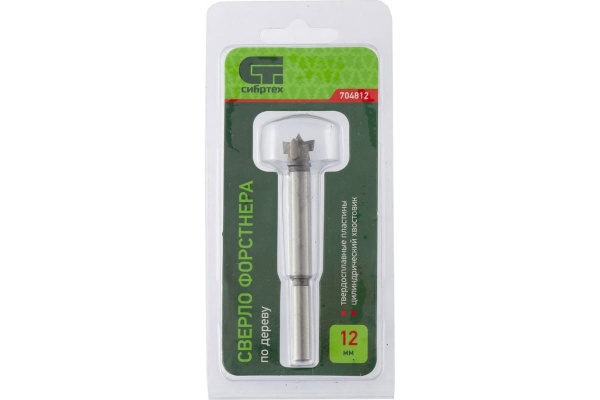 Сверло Форстнера по дереву (12х77 мм) СИБРТЕХ 704812 Сверло Форстнера по дереву (12х77 мм) СИБРТЕХ 704812
