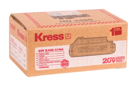 Аккумулятор KRESS KPB2022, 20В, 2.0Ач