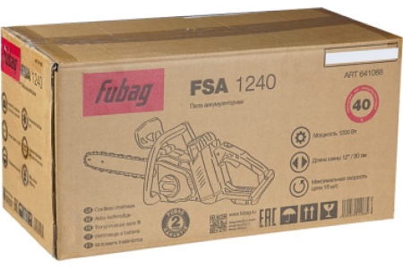 Аккумуляторная пила FUBAG FSA 1240 40 В, 4 А*ч 641068