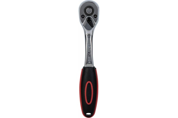 Ключ-трещотка DELI dl2324 1/4" 150 мм, двухкомпонентная рукоять, 72 зуба, шестерня Cr-Mo, быстросъемная 104465