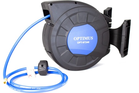 Шланг пневматический армированный pvc на катушке (15 м; 8x12 мм; 20 бар) Optimus OPT-97240