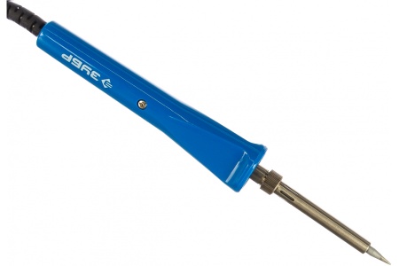 Паяльник Зубр Эксперт Комета со светодиодным фонариком пластмассовой рукояткой жало Супер ДCC форма конус 40 Вт 55403