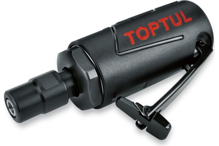 Зачистная пневматическая прямая машина TOPTUL мини 1/4", 6 мм, 25000 об/мин KASA0825