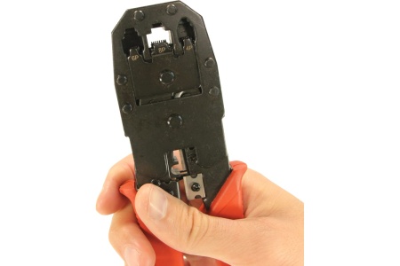 Кримпер TWIST HT-200 для универсальных коннекторов RJ-45/RJ-12 стриппер в комплекте TWCS-HT-200-ST