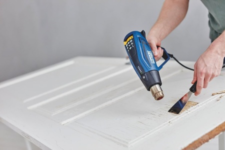 Промышленный электрический фен Forsage с насадками 220в, 50/60гц, 2000вт, 60/350/600с, 50/300/500л/мин,3 режима, класс защиты-двойная изоляция, в кейсе f-hg70-2000led 52348