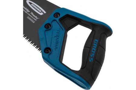 Ножовка по дереву GROSS PIRANHA, 300 мм, 7 TPI, 3D-зуб, тефл. покрытие, 2-х комп. рукоятка 24124