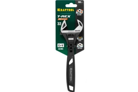 Разводной силовой ключ T-REX, 200 / 32 мм KRAFTOOL 27254-20
