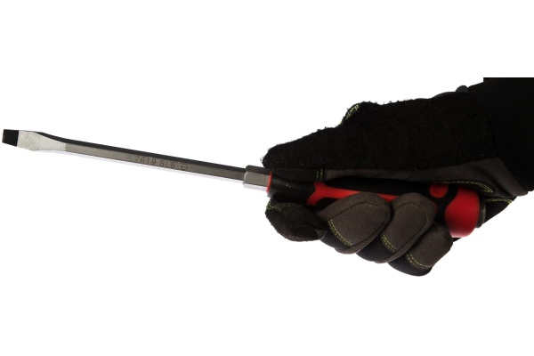 Отвертка, шлицевая SL8.0 х 150мм усиленная со сквозным стержнем JTC 7619