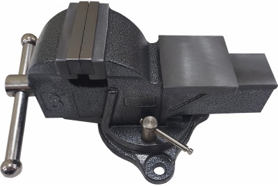 Слесарные тиски GRIFF 75 мм, серия PRO, поворотные, стальные, с наковальней 5кг g164022