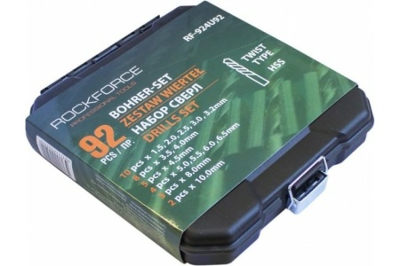 Набор сверел по металлу HSS 92 шт ROCKFOR ROCKFORCE RF-924U92 Набор сверел по металлу HSS 92 шт ROCKFOR ROCKFORCE RF-924U92