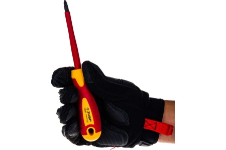 Диэлектрическая отвертка Зубр до 1000В ПРОФИ Cr-V PH 2 x 100 мм 25262-2-100_z01