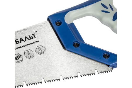 Ножовка по дереву 450 мм, шаг 3,5 мм/7 TPI, закаленный зуб, 3D-заточка КОБАЛЬТ 248-825