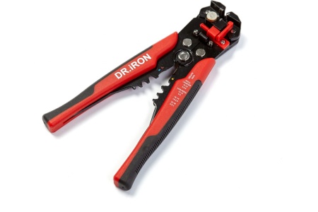 Клещи для снятия изоляции, обжима, резки провода Dr. IRON 200 мм, блистер DR6004