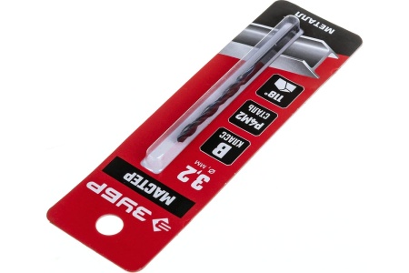 Сверло по металлу ЗУБР Мастер быстрорежущая сталь P4M2, класс B, 3.2х65 мм 29605-3.2