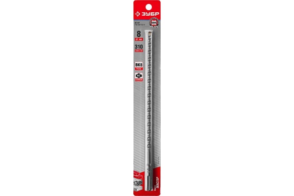 Бур по бетону ЗУБР 8x310 мм, SDS-Plus 29315-310-08