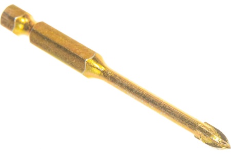 Сверло по кафелю (4х69 мм; 4 режущие кромки; титановое покрытие; U-хвостовик под биту) FIT 35474