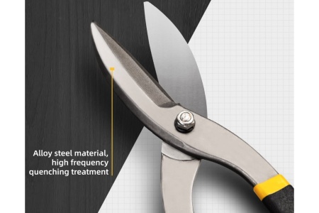 Ножницы по металлу DELI dl25912 прямые, 310 мм, высокоуглеродистая сталь 55 108856