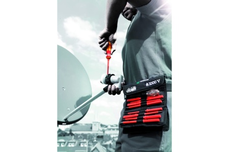 Набор отвёрток-насадок диэлектрических с рукояткой-держателем Wera, VDE, 18 предметов, WE-003471