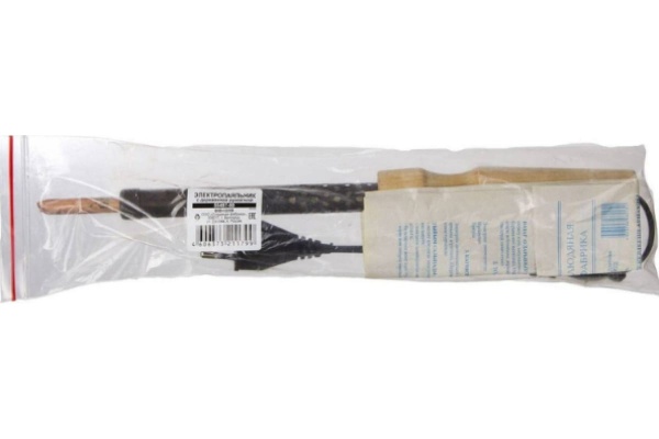 Электропаяльник с деревянной рукояткой Зубр 80Вт 55407-80