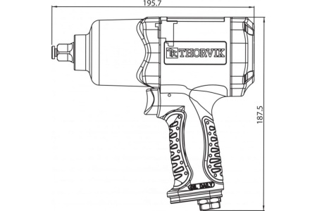 Пневматический ударный гайковерт THORVIK AIW1268 1/2"DR 52198