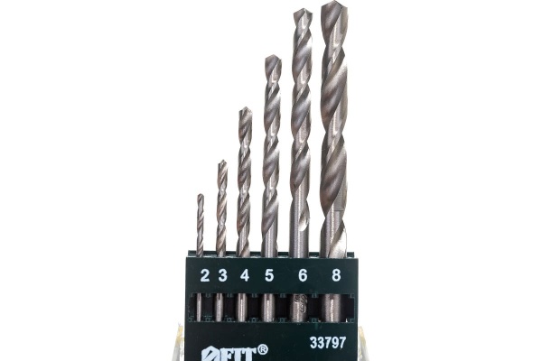Набор сверл по металлу Fit IT HSS полированные 2-3-4-5-6-8 мм 6 шт. 33797