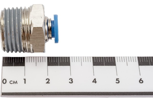 Фитинг цанговый прямой с наружной резьбой 1/2M для трубки диаметром 6 мм SHPI PC 06-R04