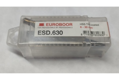 Ступенчатое сверло 6-30 мм HSS-TiN EUROBOOR ESD.630