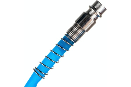 Шланг спиральный синий с быстросъемными соединениями профи (20 м; 5х8 мм; 20 бар) Pegas pneumatic 4915