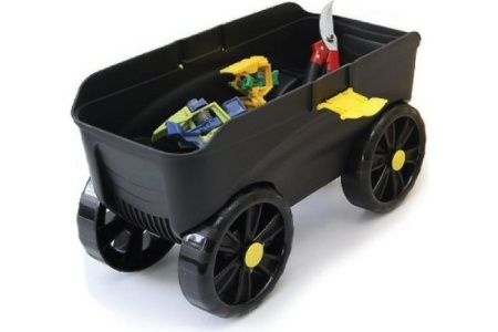 Ящик-подставка HELEX на колесах, 4в1, зеленый/черный H835